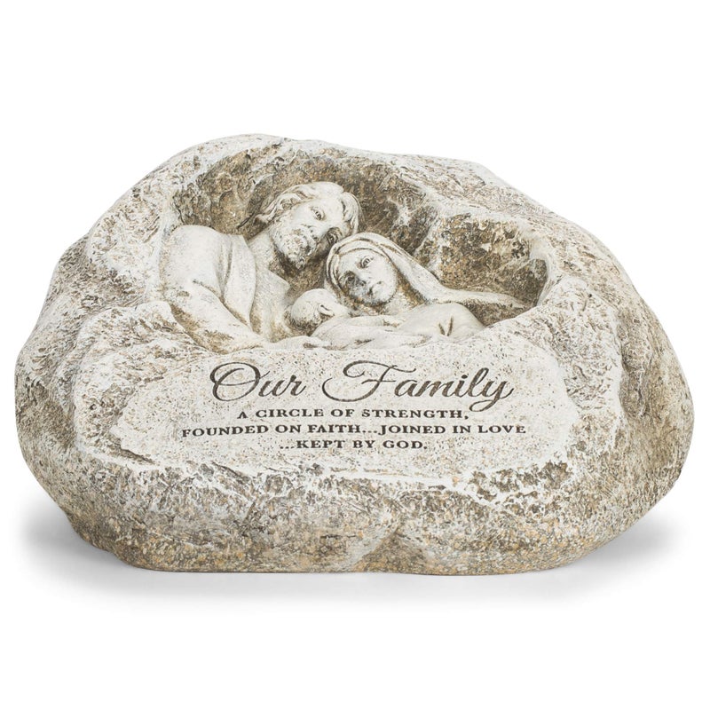 Joseph's Studio by Roman Inc., HOLY Family Garden, Garden Collection, Religious Statue, Holy Family, Memorial, Angel, Patron Saint, DÃ©cor (7x8x4) - Image 3
